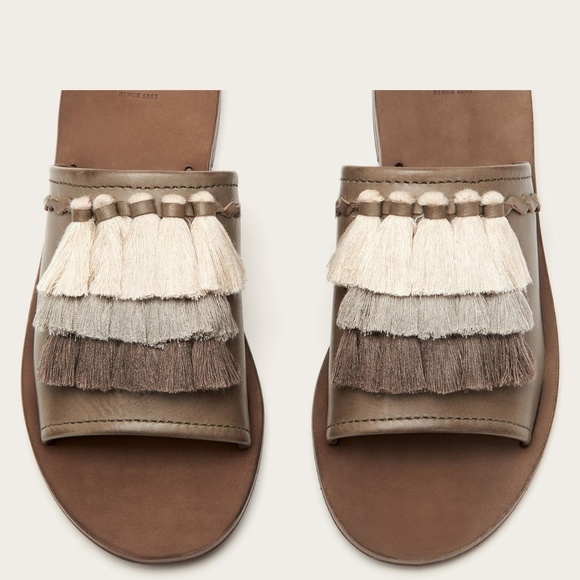 frye riley tassel slide